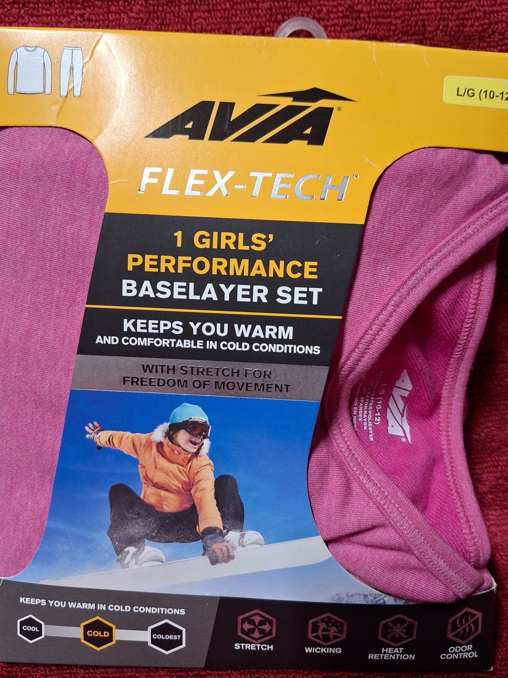Avia Girls' Performance Baselayer Set - Magenta Pink